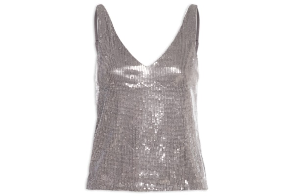 Blusa Feminina Em Paetê - Prateado
