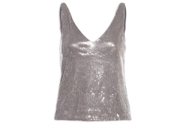 Blusa Feminina Em Paetê - Prateado