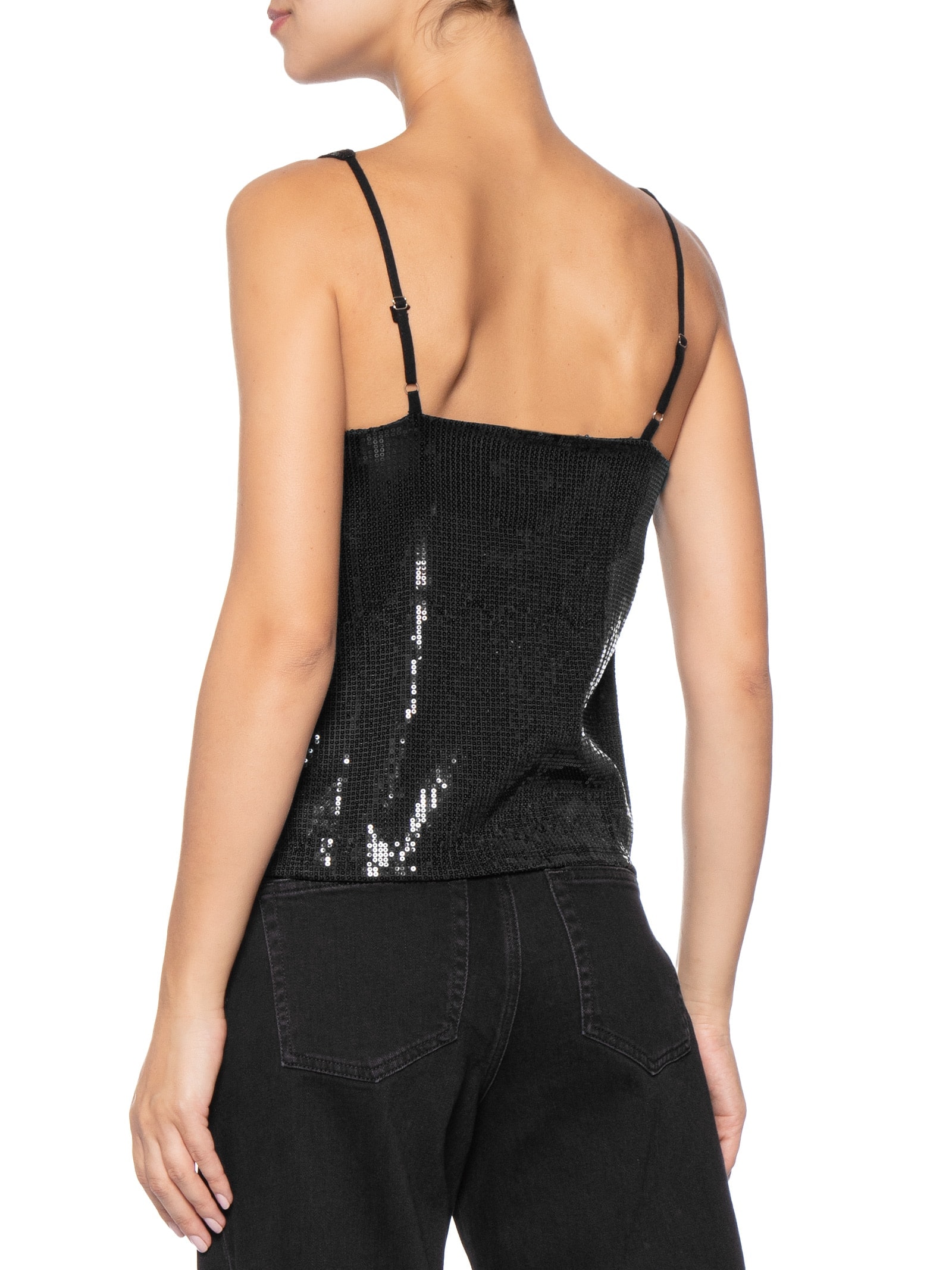 Blusa Feminina Em Paetê Preto Market 33