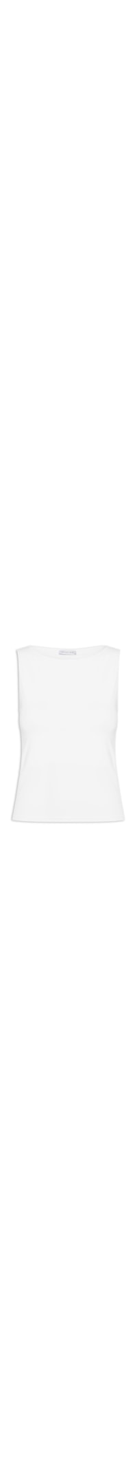 Blusa Feminina Em Poliamida Com Decote Canoa - Branco