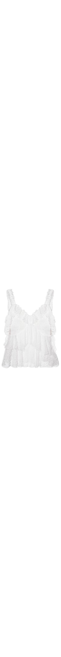 Blusa Feminina Em Renda Com Babados - Off White