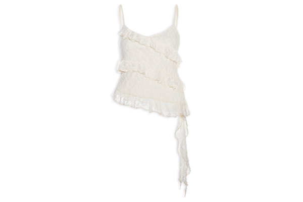 Blusa Feminina em Renda com Babados - Off White