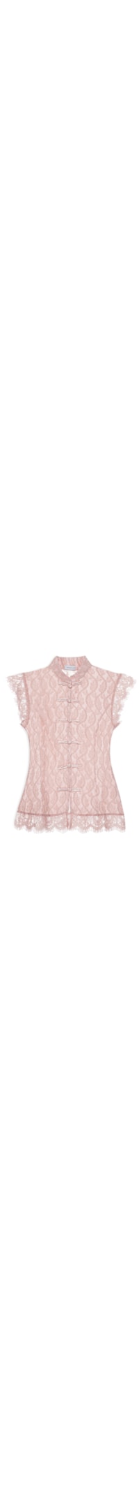 Blusa Feminina em Renda com Fecho em Nó Chinês - Rosa