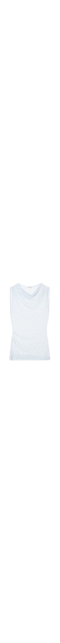 Blusa Feminina Em Renda Com Transparência - Azul