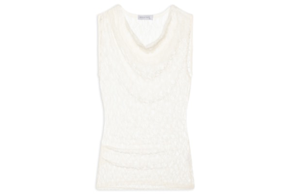 Blusa Feminina Em Renda Com Transparência - Off White