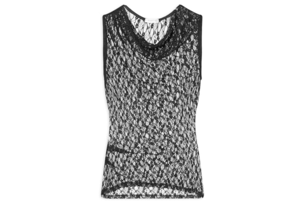 Blusa Feminina Em Renda Com Transparência - Preto