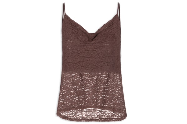 Blusa Feminina Em Renda - Marrom