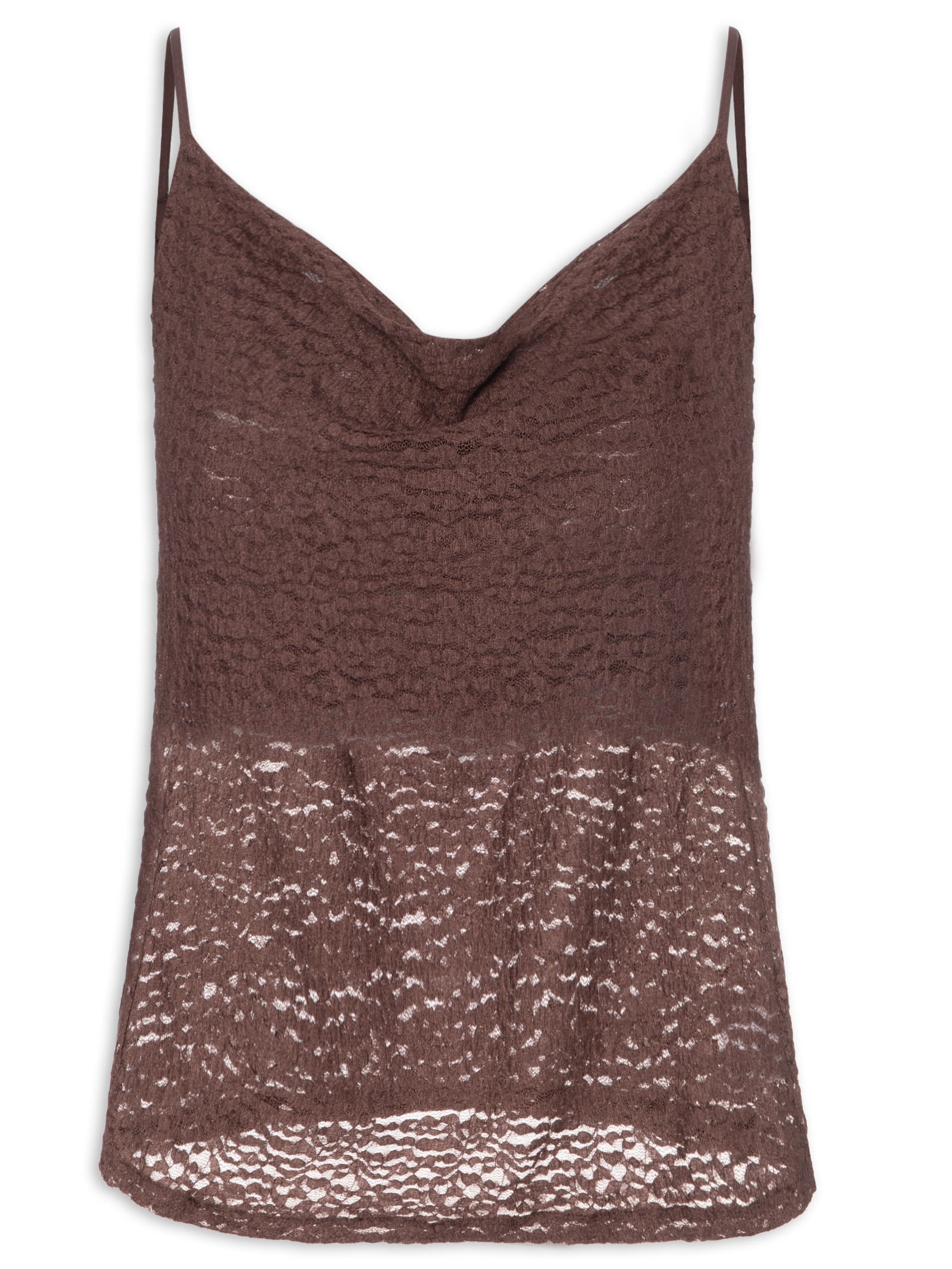 Blusa Feminina Em Renda Marrom Market 33