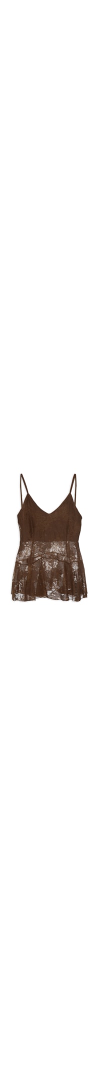 Blusa Feminina Em Renda - Marrom