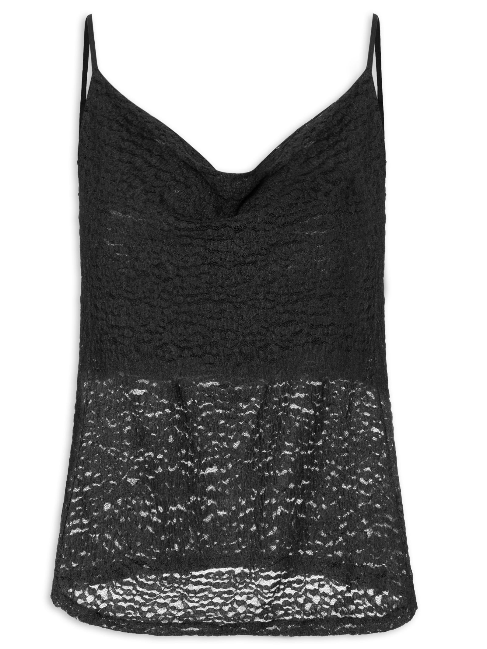 Blusa Feminina Em Renda Preto Market 33