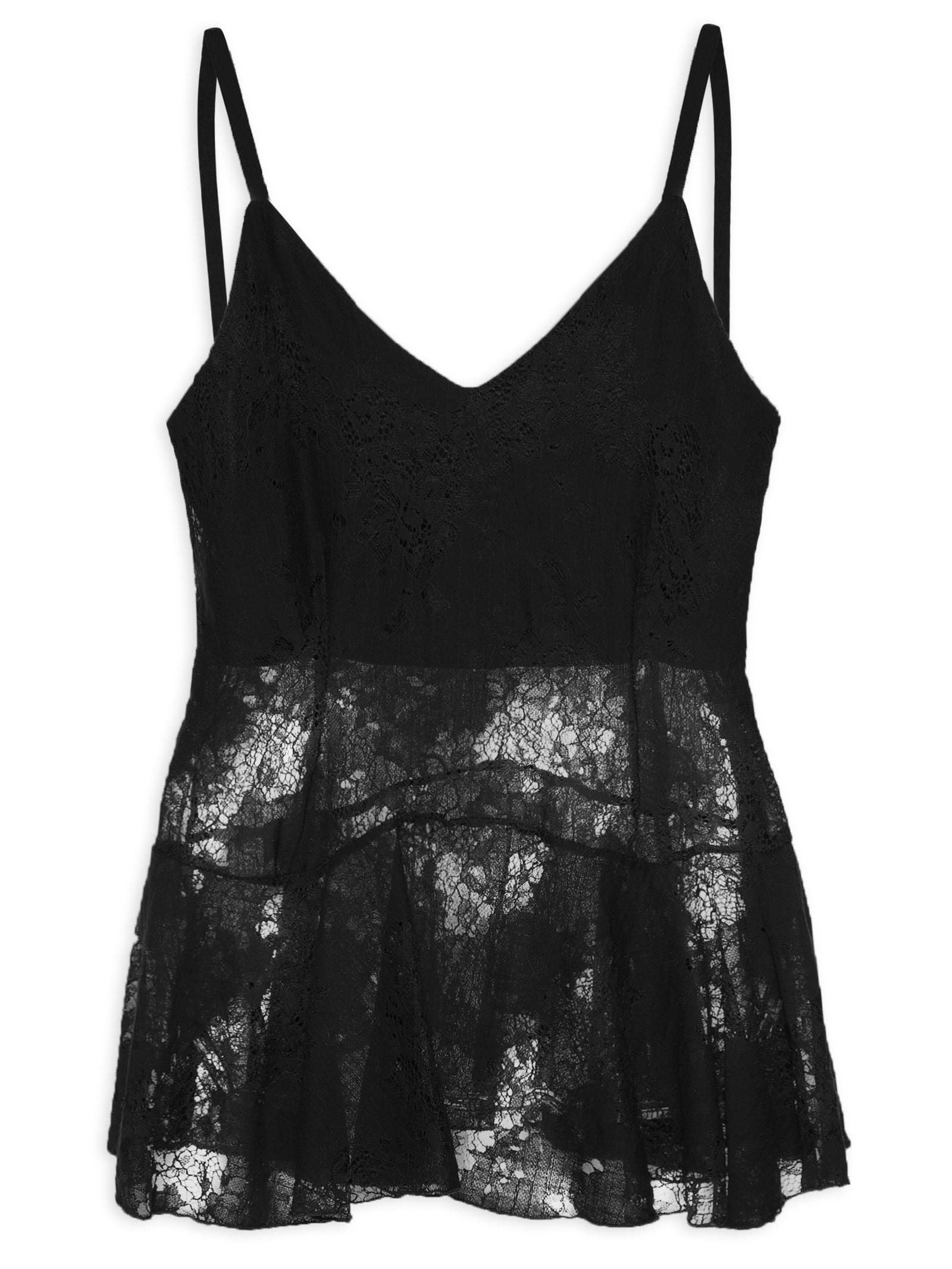 Blusa Feminina Em Renda Preto Market 33