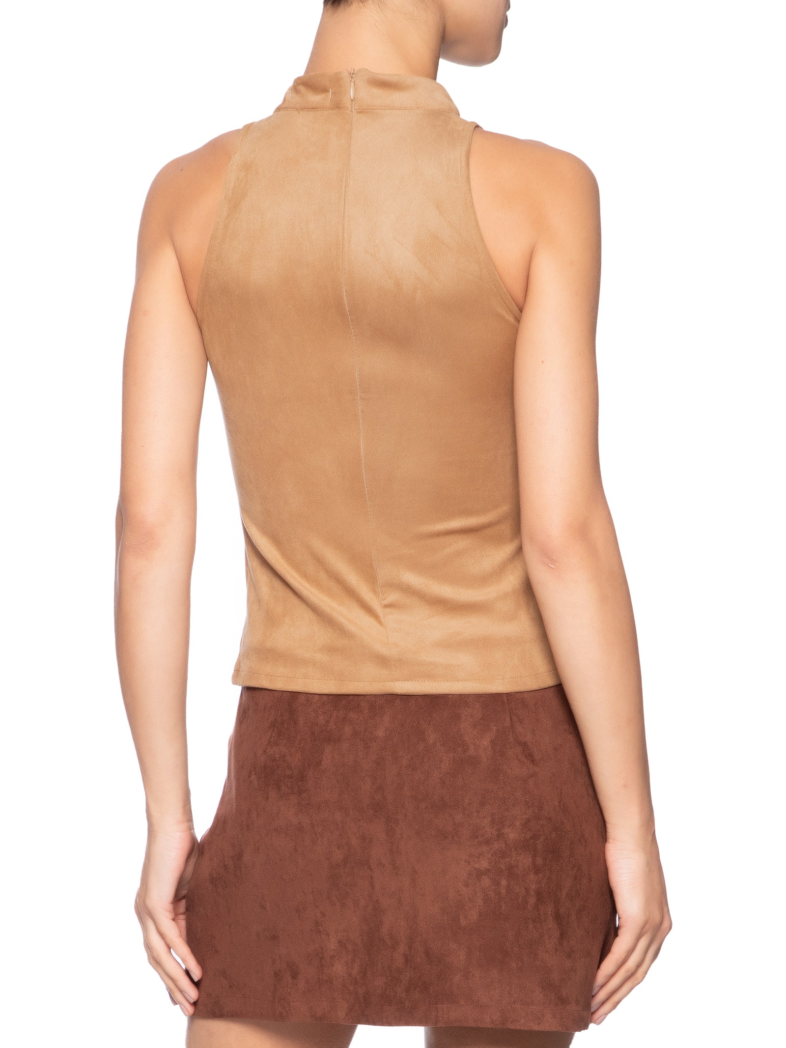 Blusa Feminina Em Suede Bege  Market 33