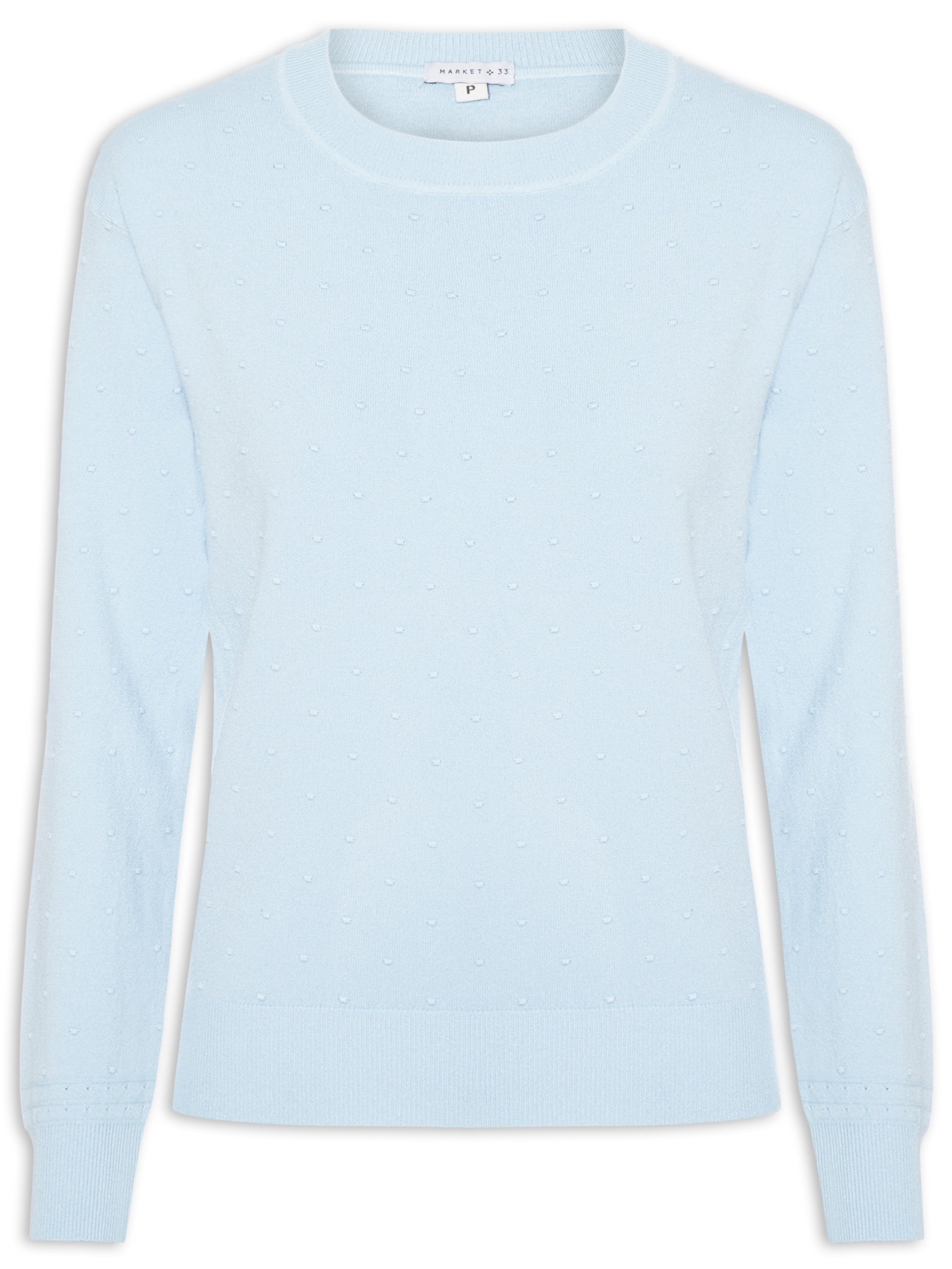 Blusa Feminina Em Tricot Azul Market 33