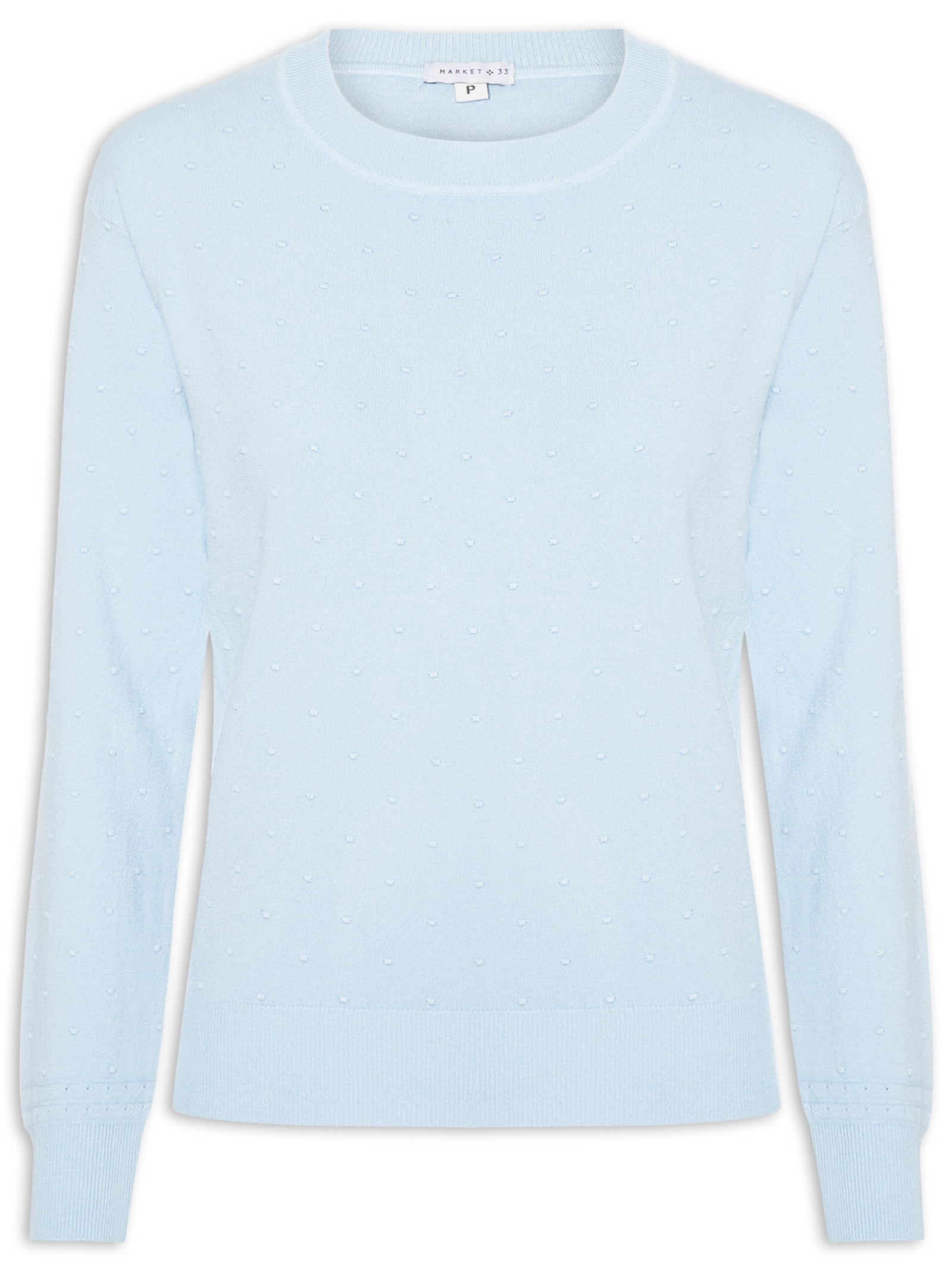 Blusa Feminina Em Tricot Azul Market 33
