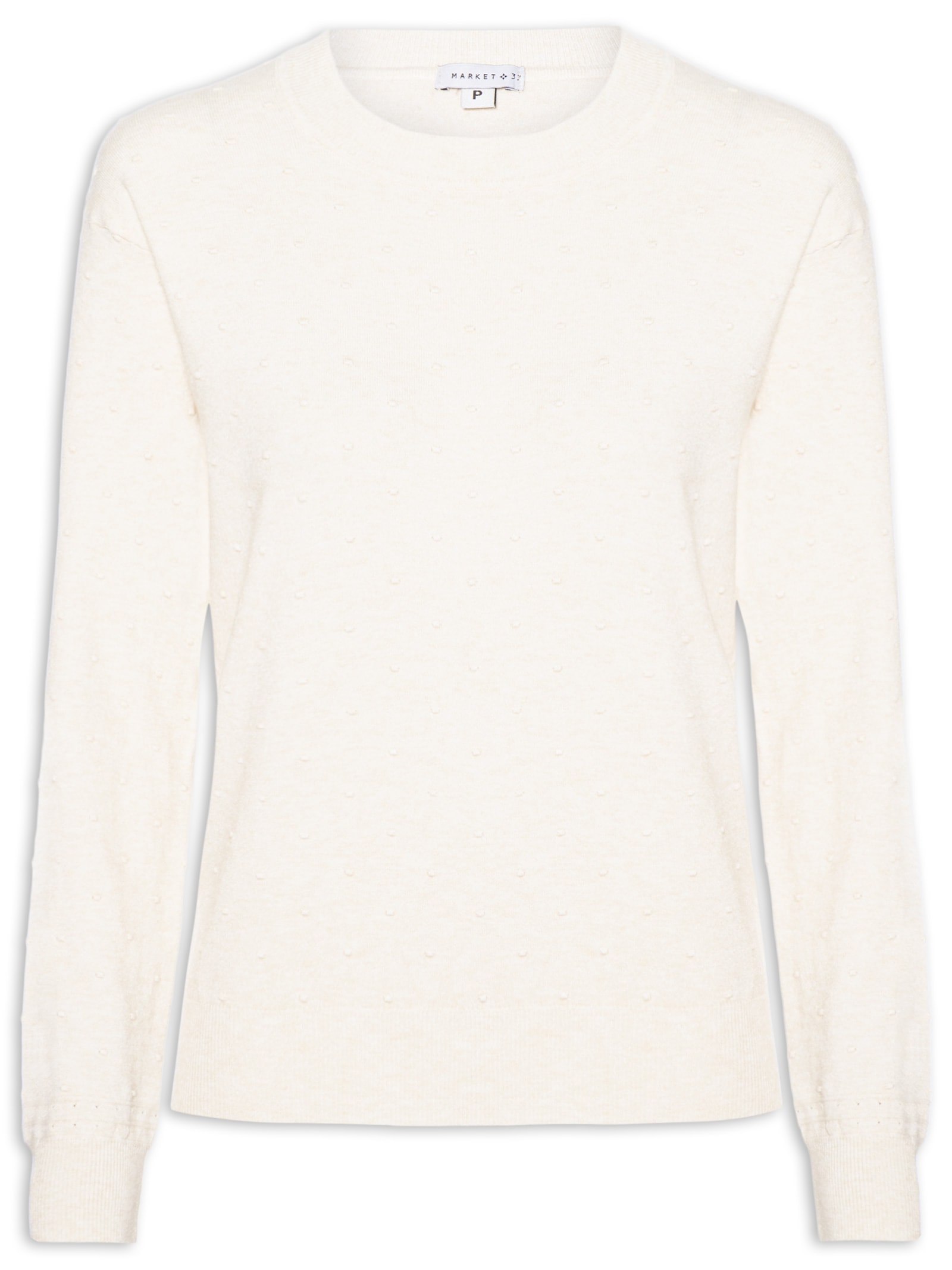 Blusa Feminina Em Tricot Bege Market 33