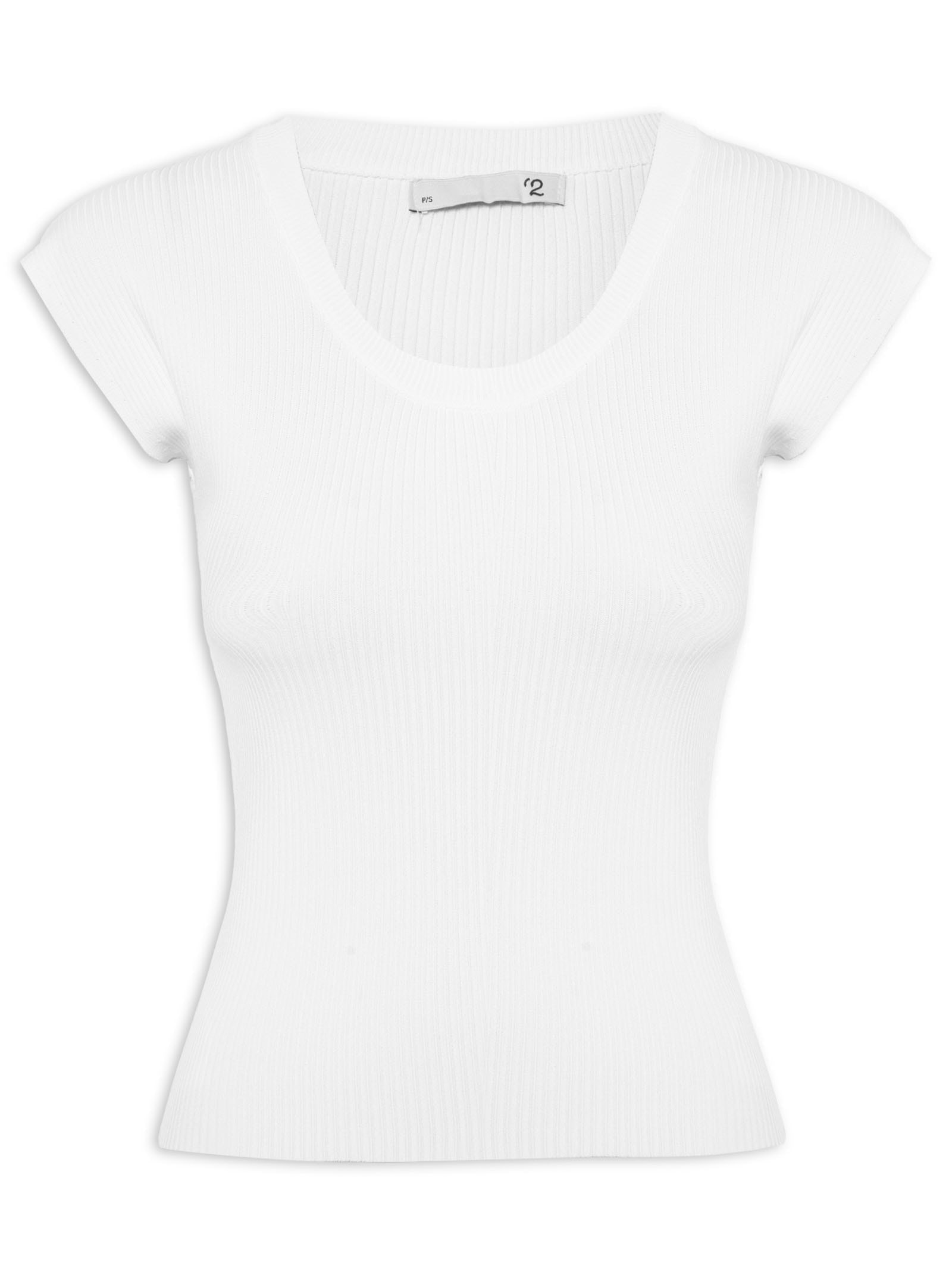 Blusa Feminina Em Tricot Branco '2Essential
