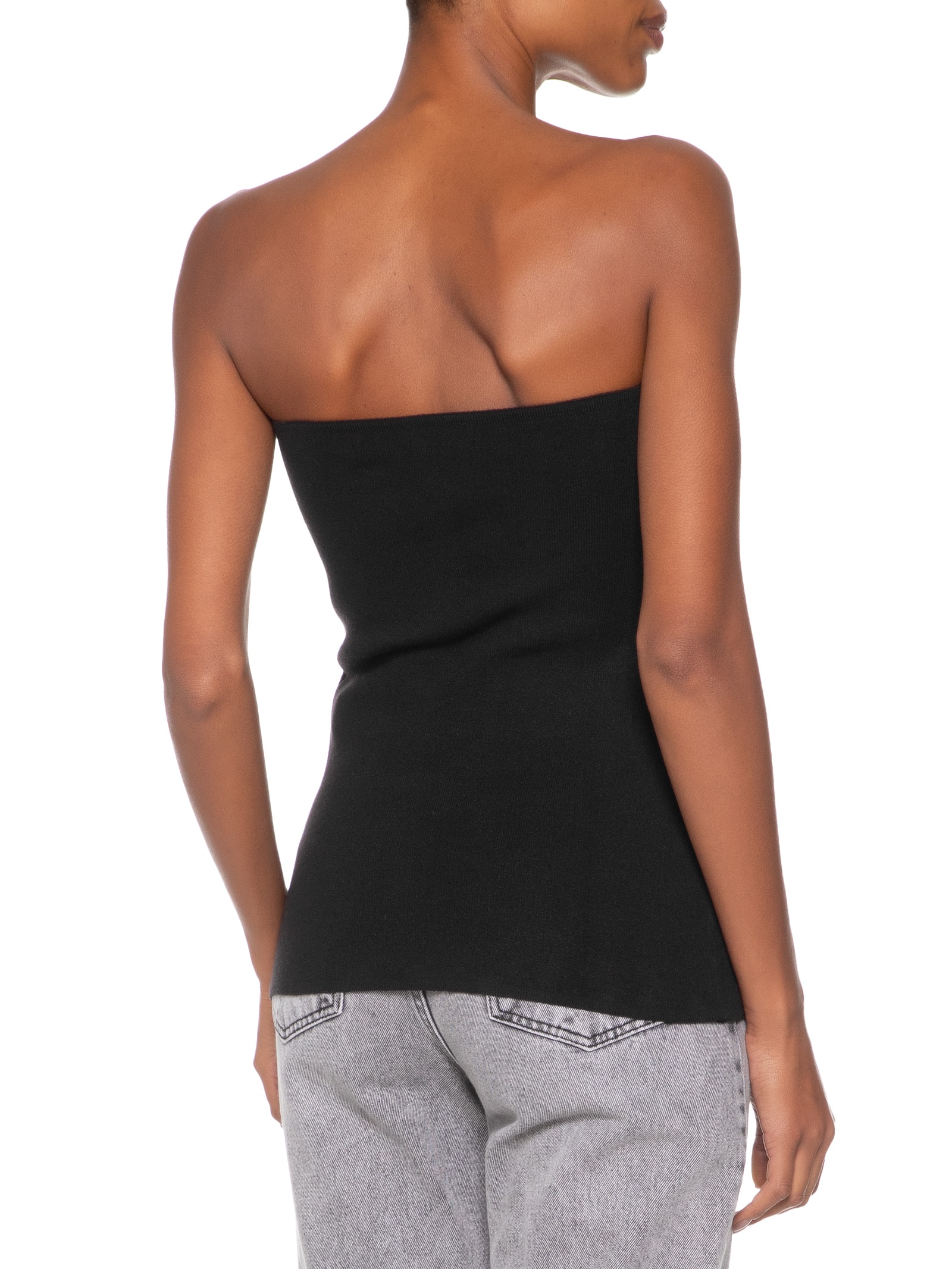 Blusa Feminina em Tricot Com Abotoamento Preto Market 33