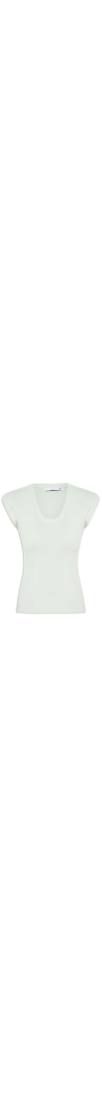 Blusa Feminina Em Tricot Com Alça Alongada - Verde