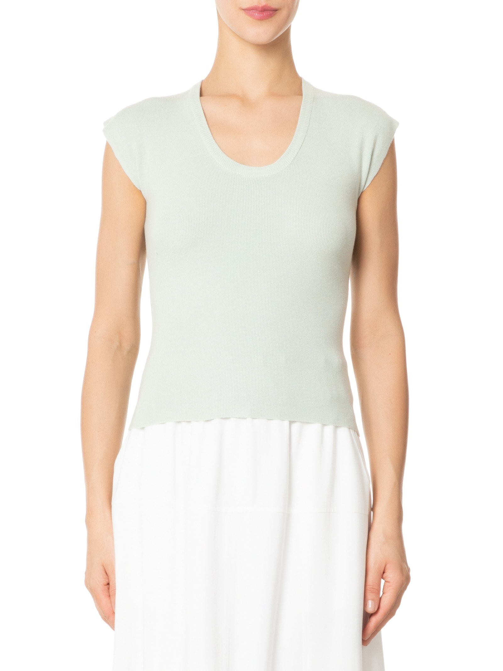 Blusa Feminina Em Tricot Com Alça Alongada Verde '2Essential