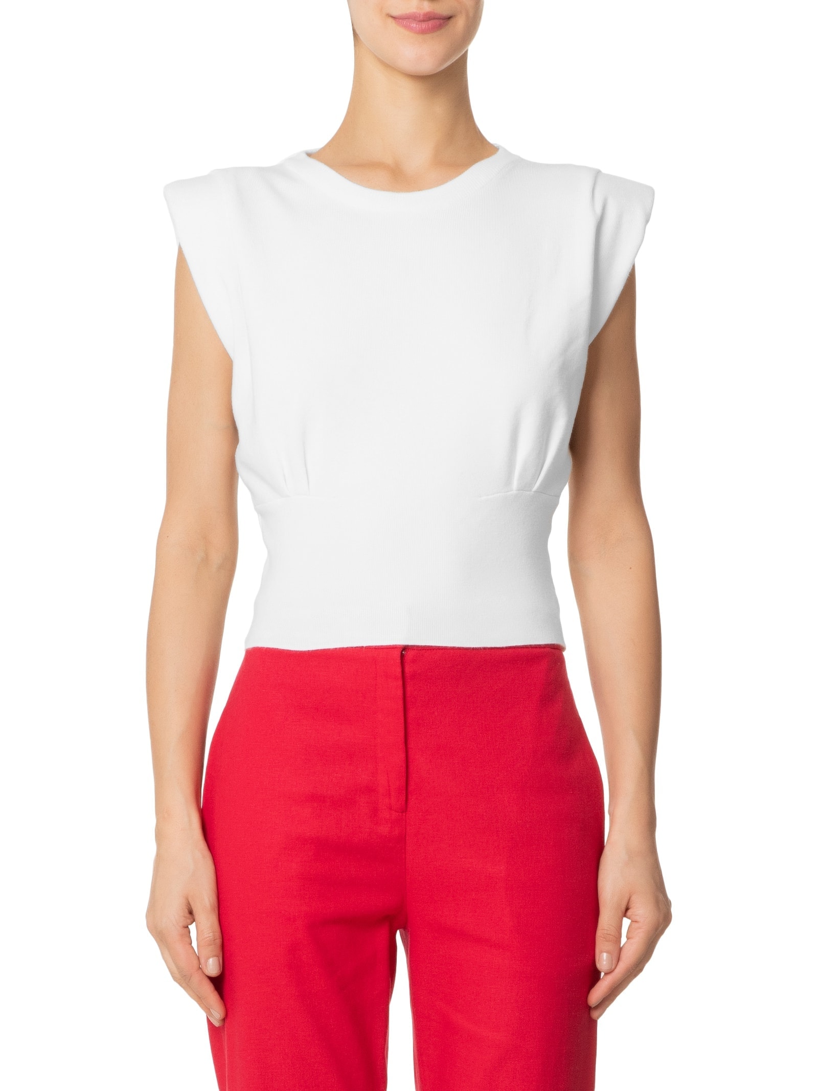 Blusa Feminina Em Tricot Com Alça Larga Off White '2Essential