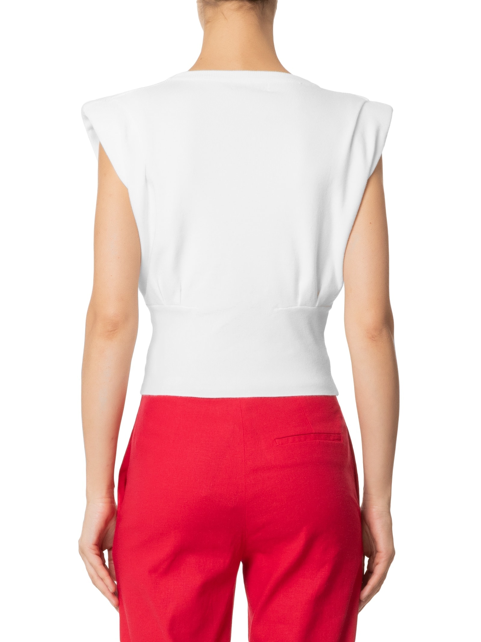 Blusa Feminina Em Tricot Com Alça Larga Off White '2Essential