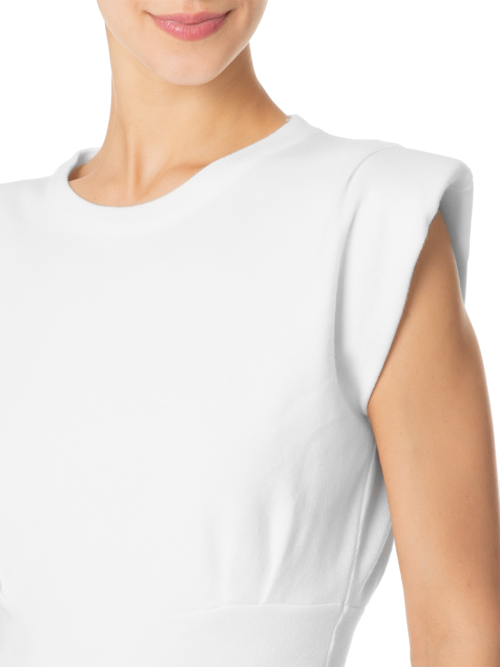 Blusa Feminina Em Tricot Com Alça Larga Off White '2Essential