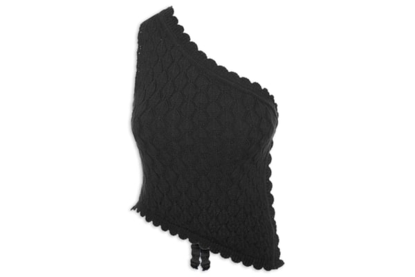 Blusa Feminina Em Tricot Com Amarração Nas Costas - Preto