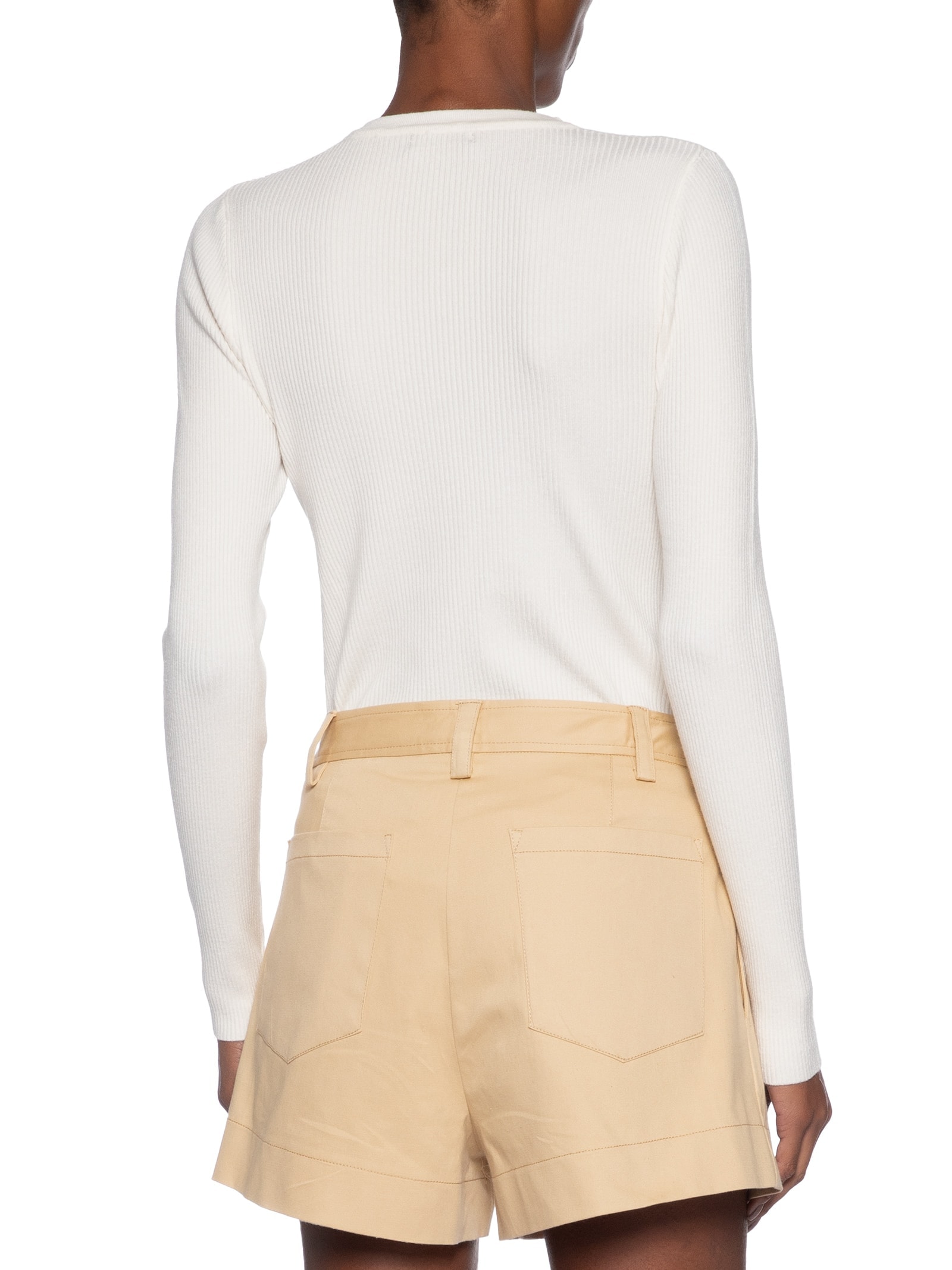 Blusa Feminina Em Tricot Com Aplicação De Tachas Off White Market 33