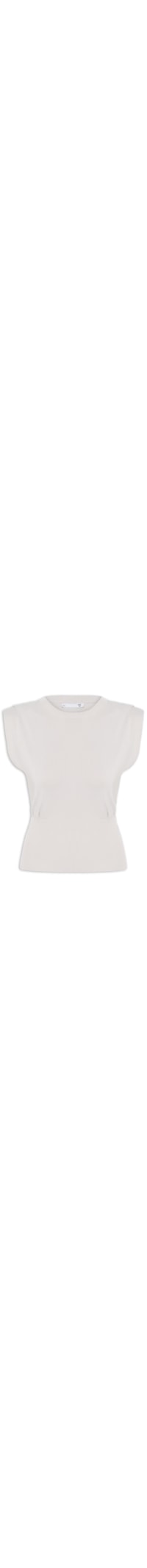 Blusa Feminina Em Tricot Com Barra Larga - Cinza
