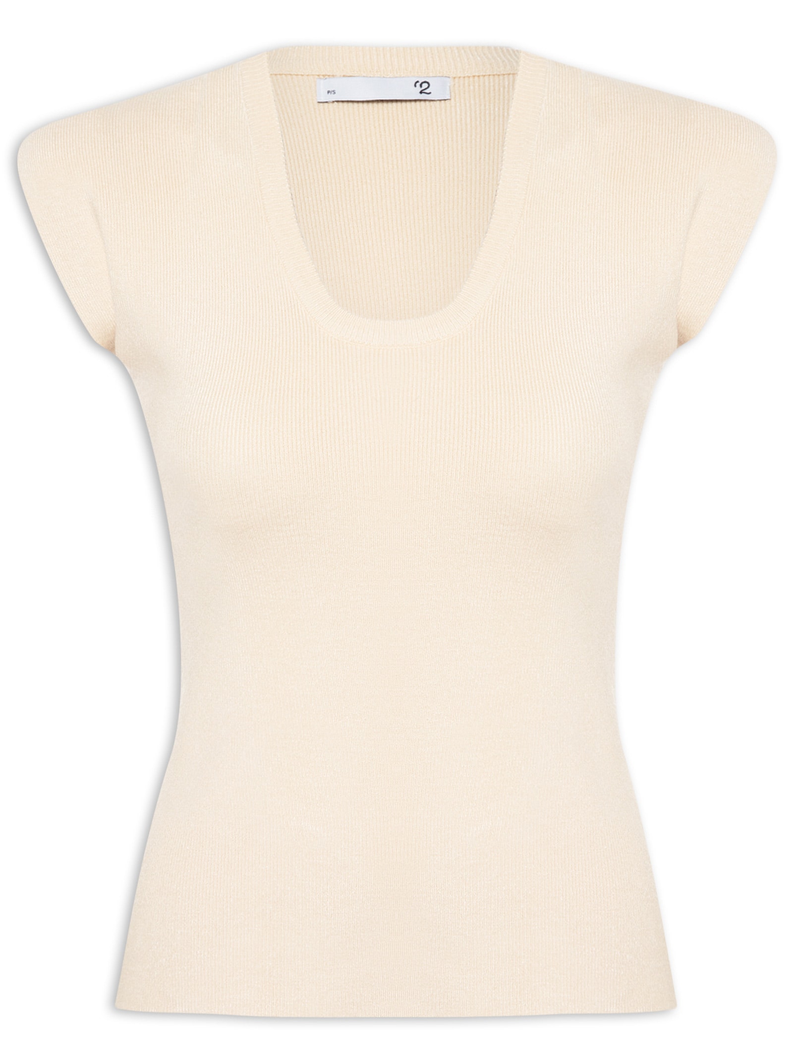 Blusa Feminina Em Tricot Com Cava Alongada Off White  '2Essential