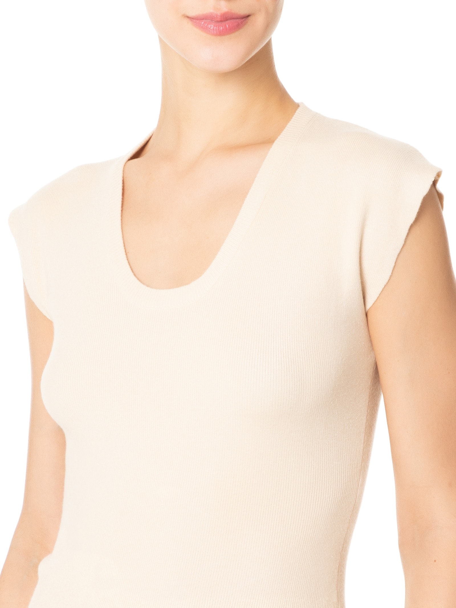 Blusa Feminina Em Tricot Com Cava Alongada Off White  '2Essential