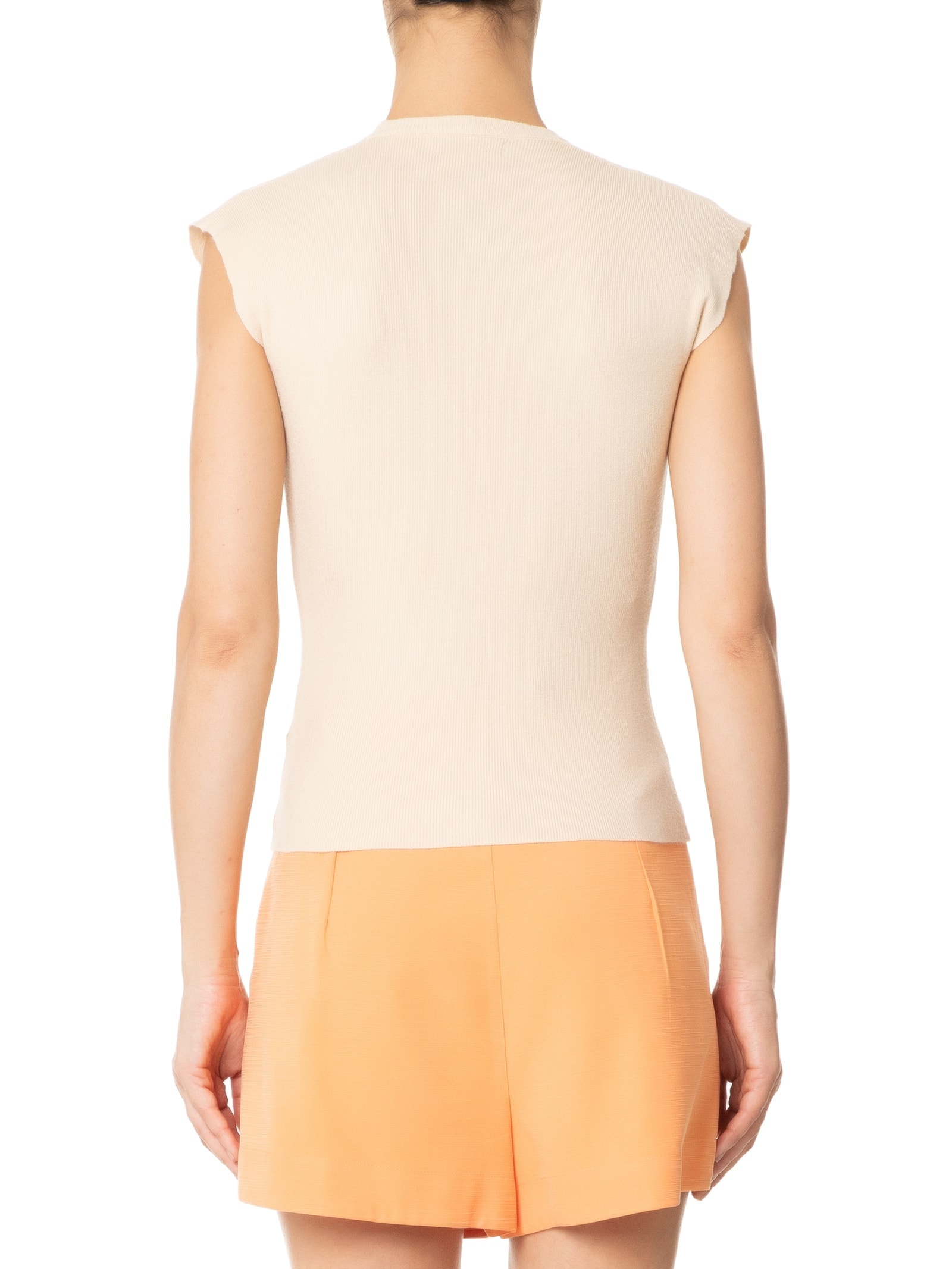 Blusa Feminina Em Tricot Com Cava Alongada Off White  '2Essential