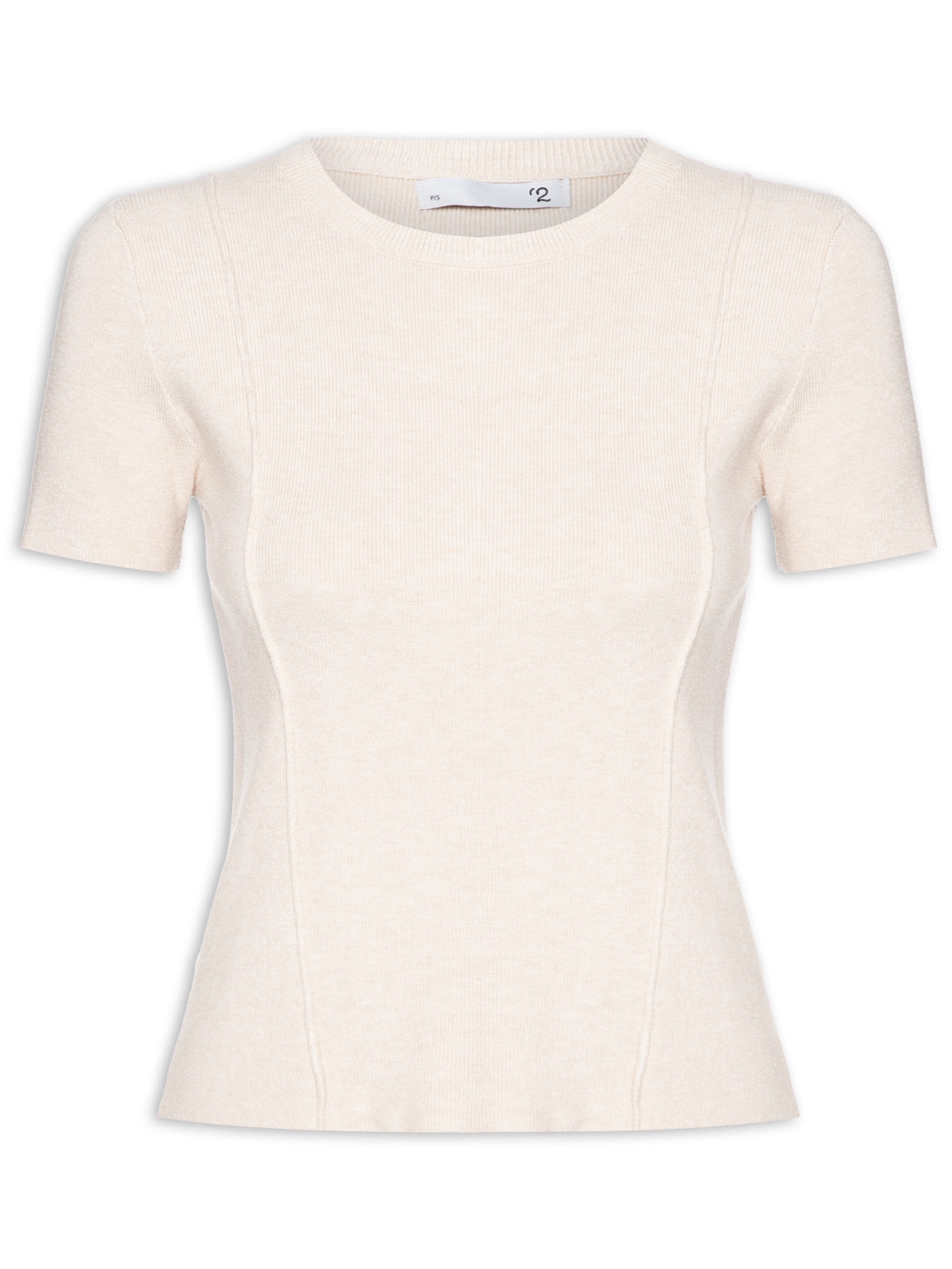 Blusa Feminina Em Tricot Com Detalhes Bege '2Essential