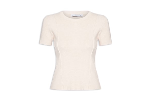 Blusa Feminina Em Tricot Com Detalhes - Bege