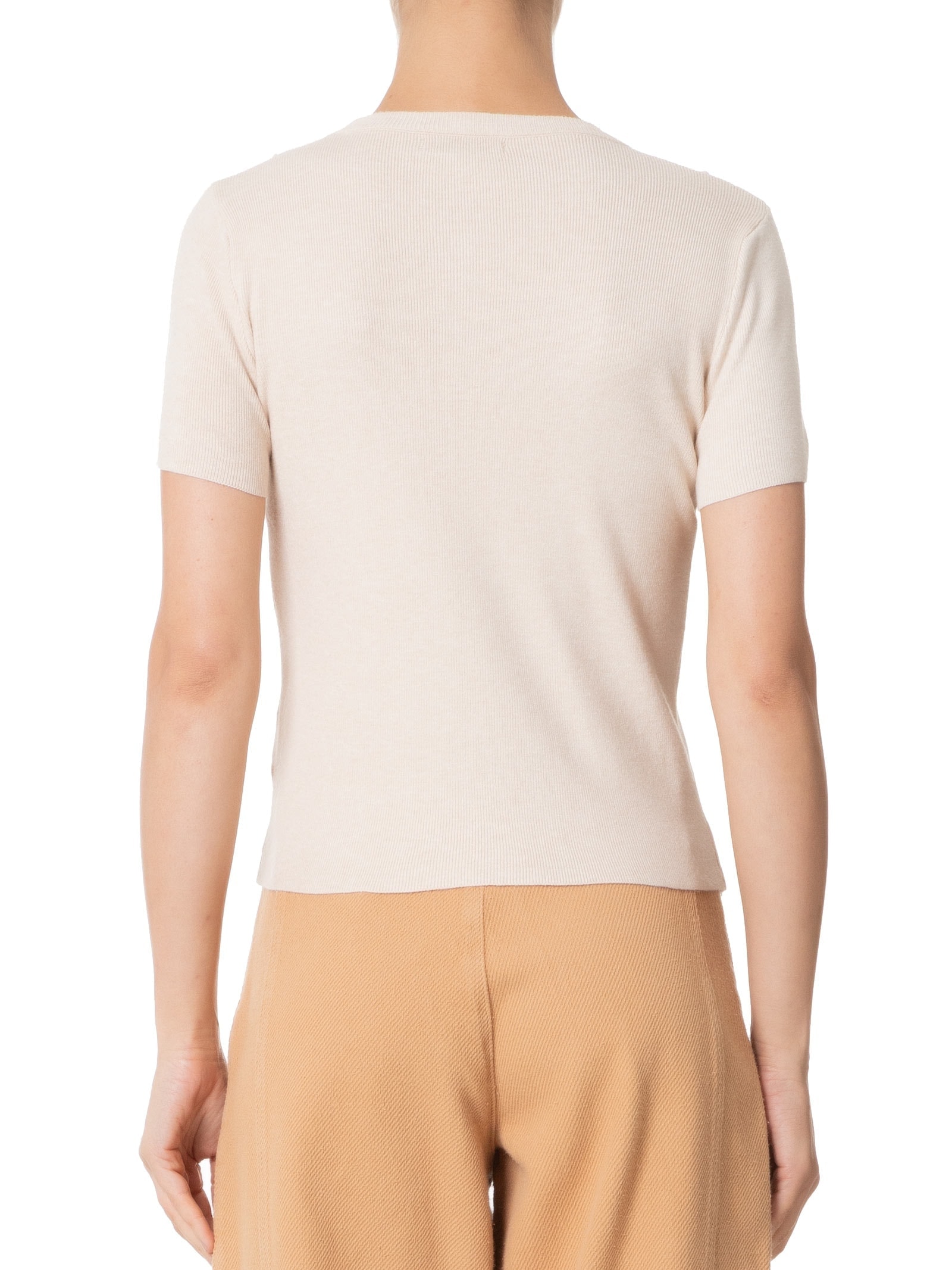 Blusa Feminina Em Tricot Com Detalhes Bege '2Essential