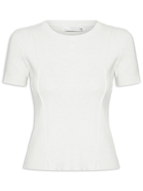 Blusa Feminina Em Tricot Com Detalhes – Off White