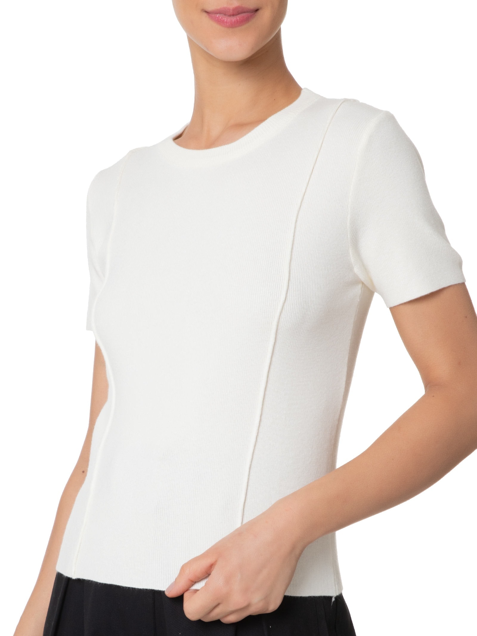 Blusa Feminina Em Tricot Com Detalhes Off White '2Essential