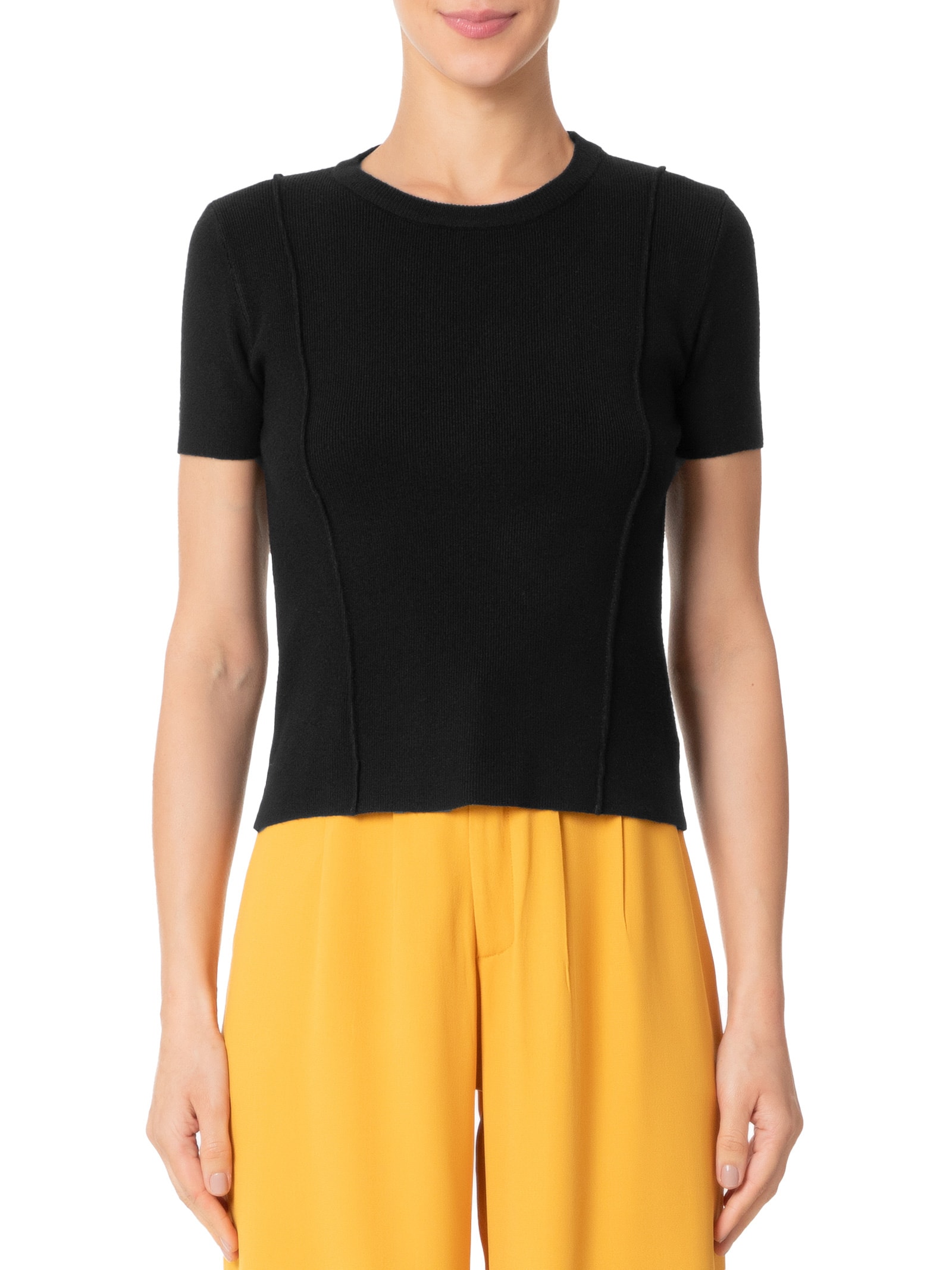 Blusa Feminina Em Tricot Com Detalhes Preto '2Essential