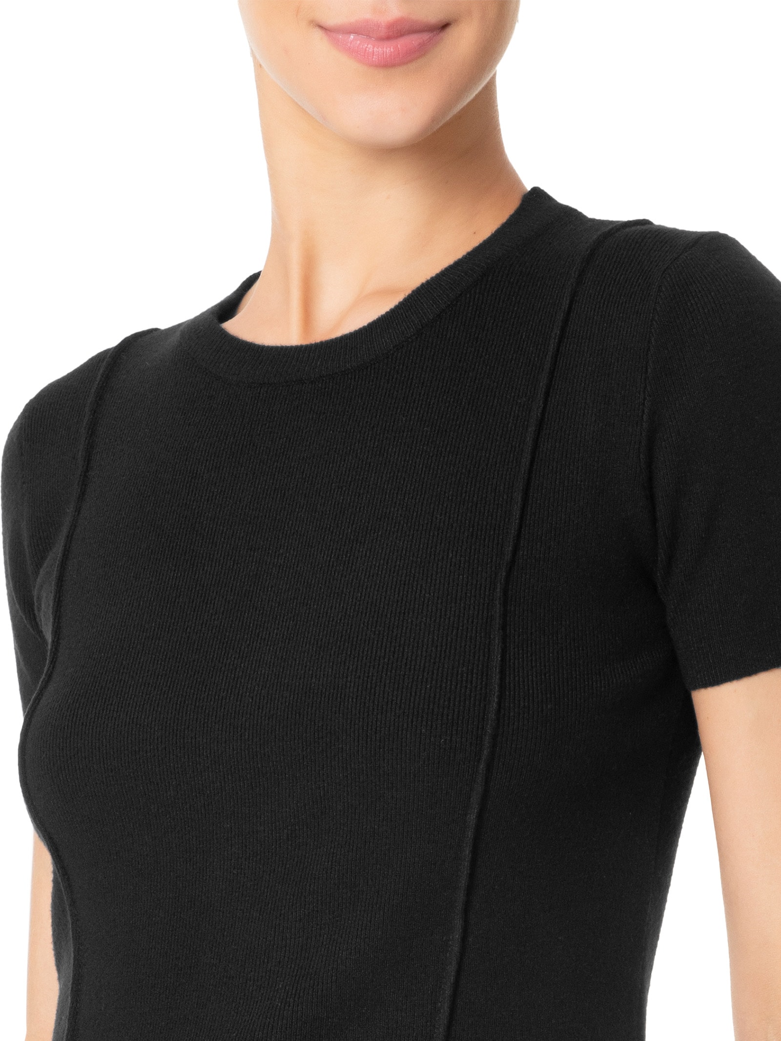 Blusa Feminina Em Tricot Com Detalhes Preto '2Essential