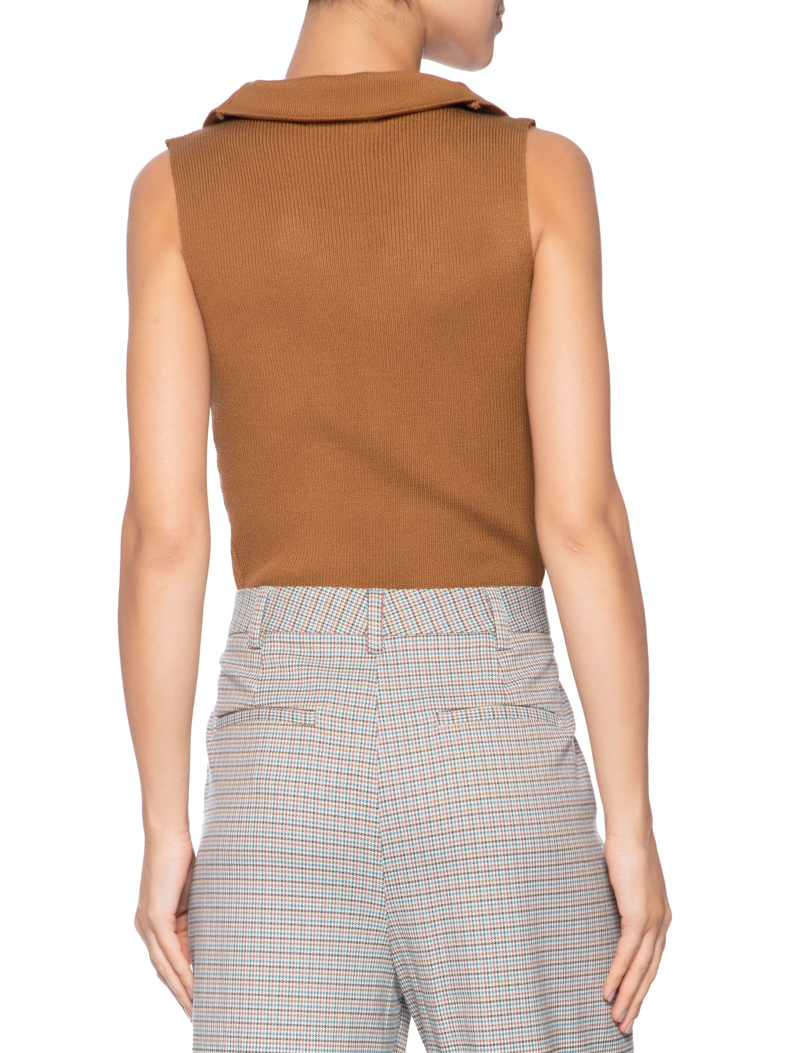 Blusa Feminina Em Tricot Com Gola Polo Marrom Market 33