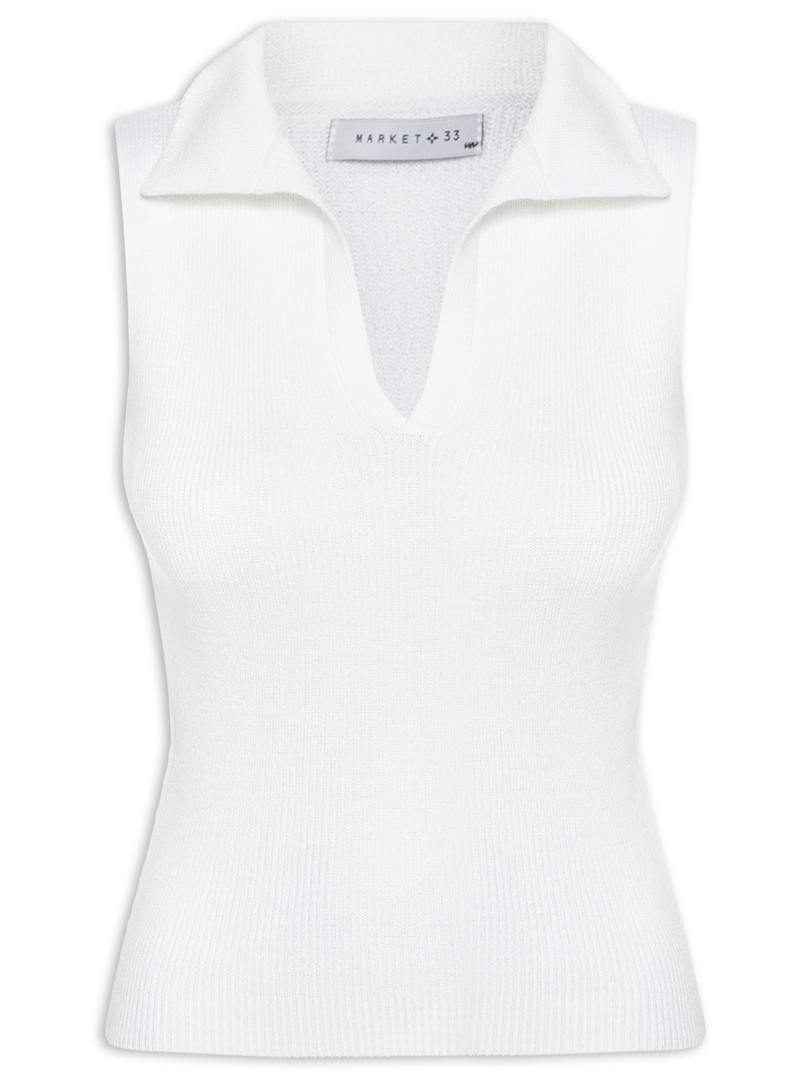 Blusa Feminina Em Tricot Com Gola Polo Off White Market 33
