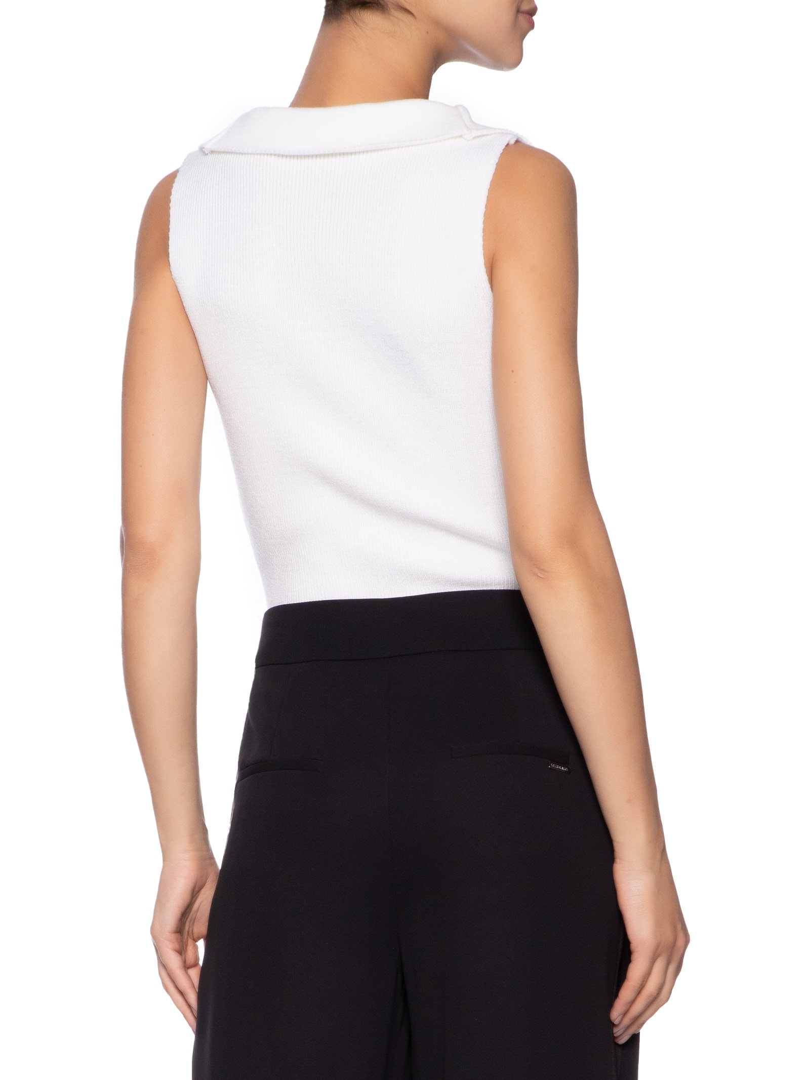 Blusa Feminina Em Tricot Com Gola Polo Off White Market 33