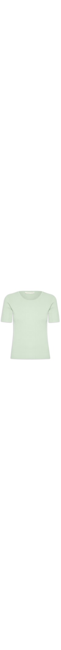 Blusa Feminina Em Tricot Com Manga Curta - Verde