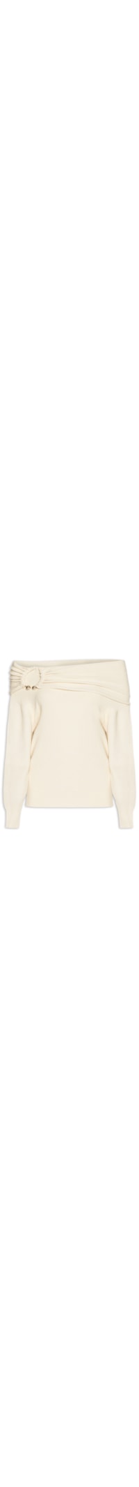 Blusa Feminina em Tricot com Sobreposição - Bege