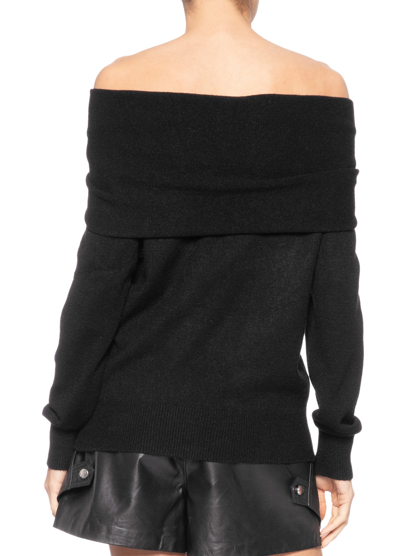 Blusa Feminina em Tricot com Sobreposição Preto Market 33