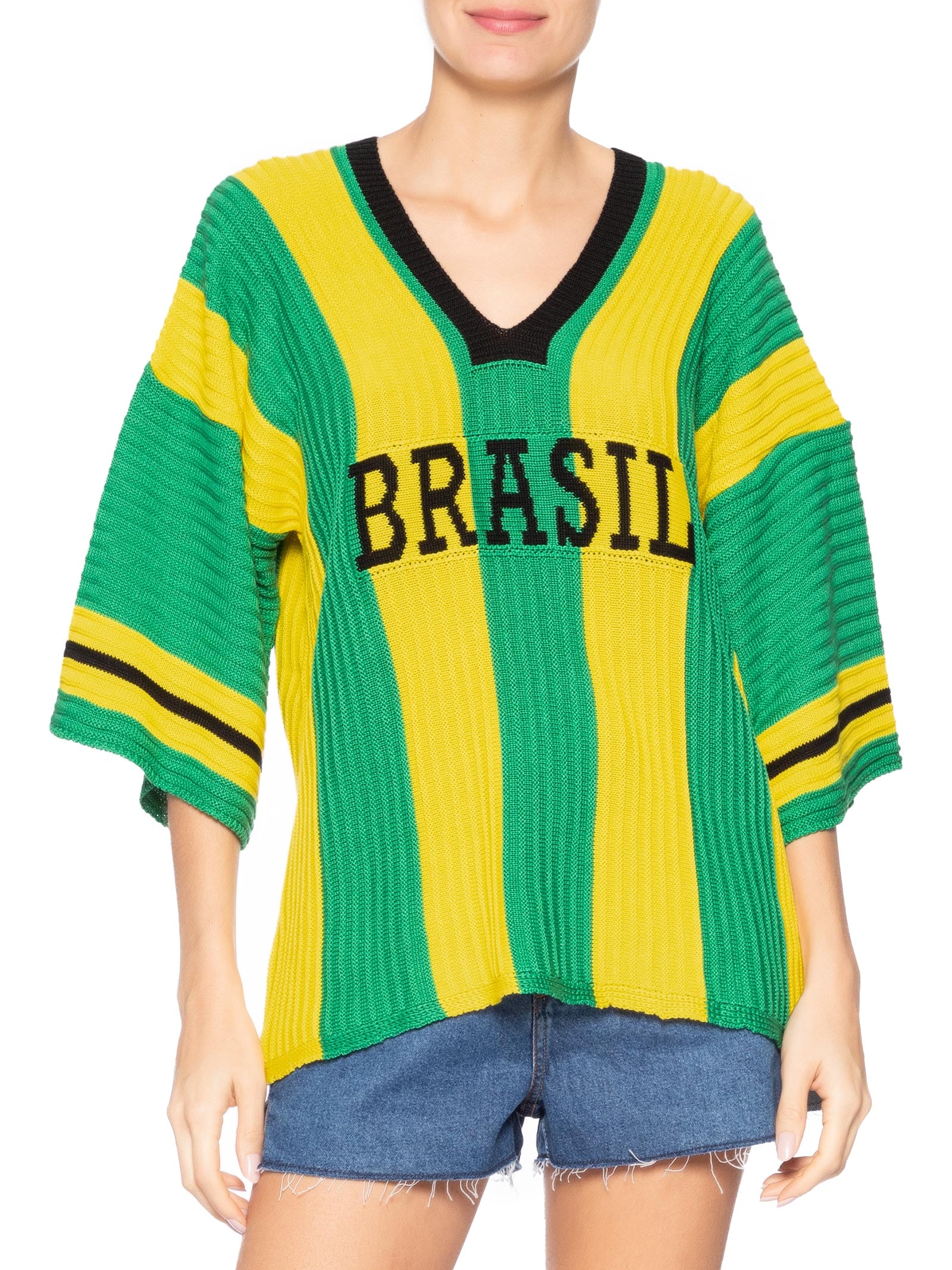 Blusa Feminina em Tricot Copa Brasil  Verde Market 33