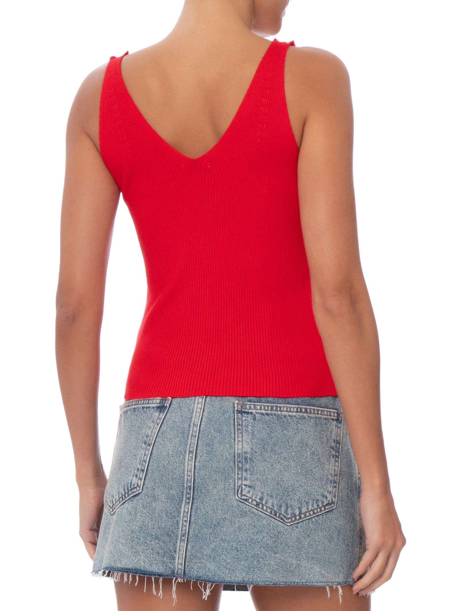 Blusa Feminina Em Tricot Decote V Vermelho Market 33