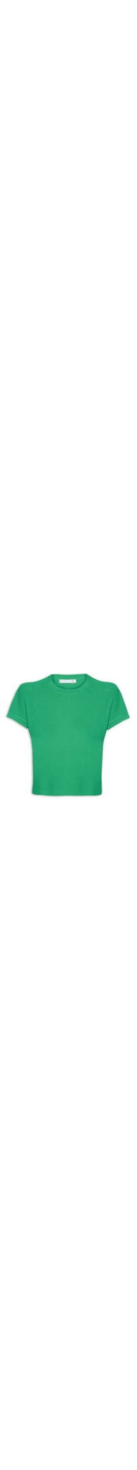Blusa Feminina Em Tricot Gola Redonda - Verde