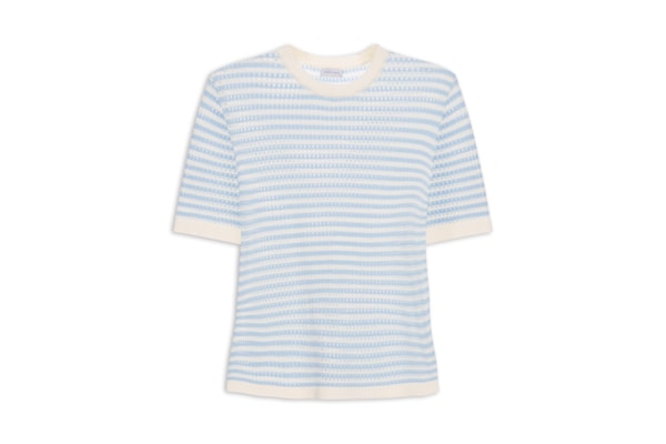 Blusa Feminina em Tricot Listrada - Azul