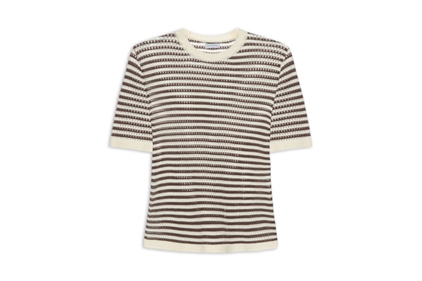 Blusa Feminina em Tricot Listrada - Marrom